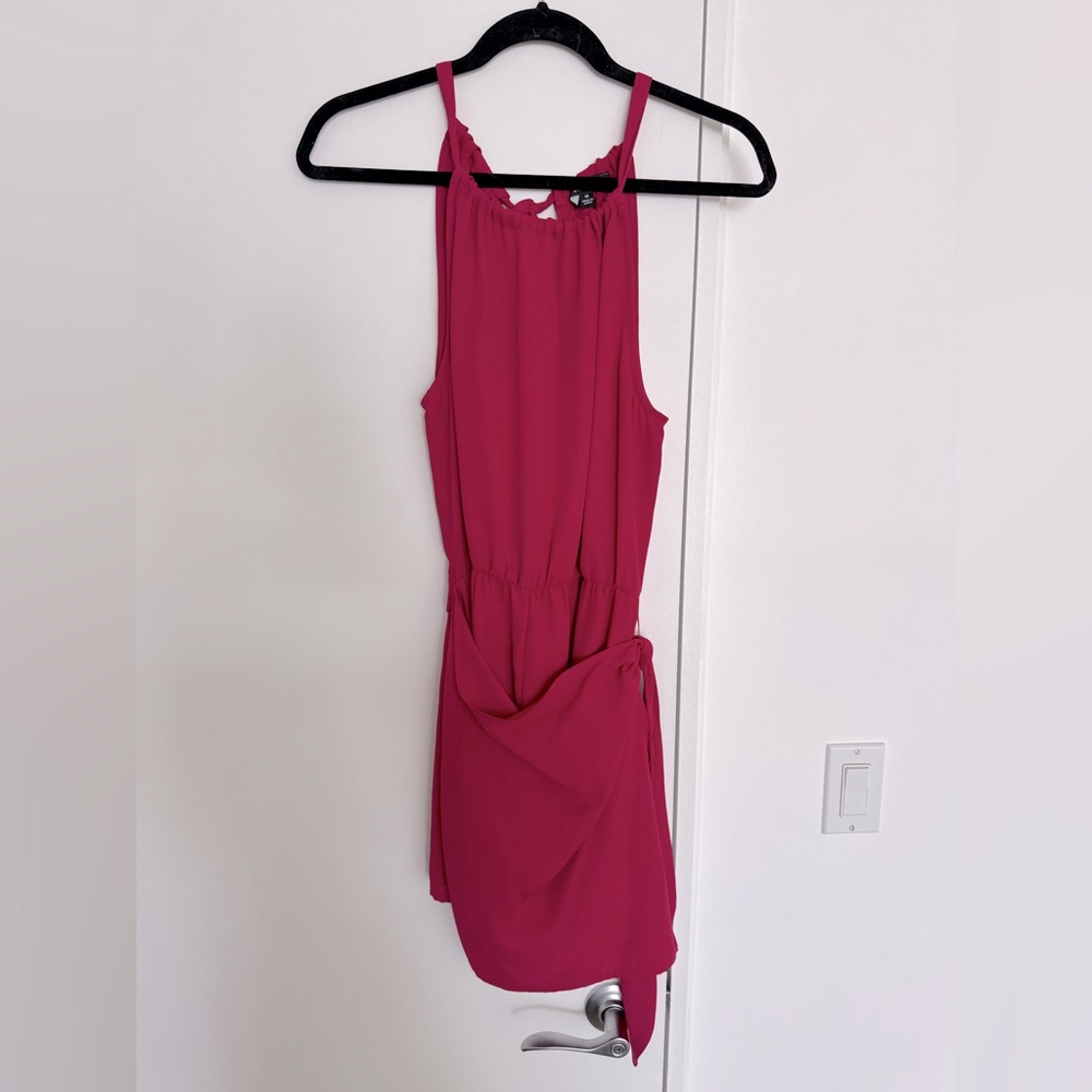 Lulus Magenta short Romper